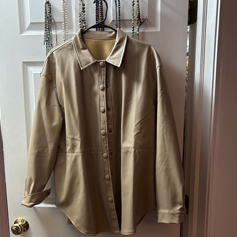 Tan Button-Up Shirt